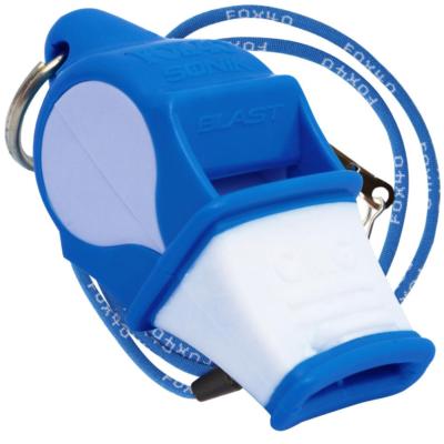 BLUE/WHITE Fox 40 SONIK BLAST CMG Whistle Official Coach Safety - FREE LANYARD