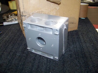 Lot of 4 Pass & Seymour Legrand Deep Outlet Box 5 Hole 1'' Two Gang WPBD452 New