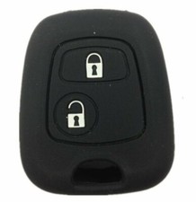 Black Silicone Remote Key Cover Case Holder Accessories Fit For Peugeot 206 307