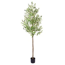 Artificial Olive Tree 6-7ft Tall Fake Pottd Faux Silk Plant Home Hotel Decor