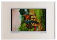 Horse 197023 Horse And Plow Watercolour Picture Frame