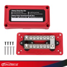 12v Red Terminal Ground Power Distribution Junction Block Kit Heavy Duty Bus Bar 12v Red Terminal Ground Power Distribution Junction Block Kit Heavy Duty Bus Bar