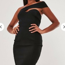Black bandage Lbd Bodycon Dress From Missguided size 12 new 