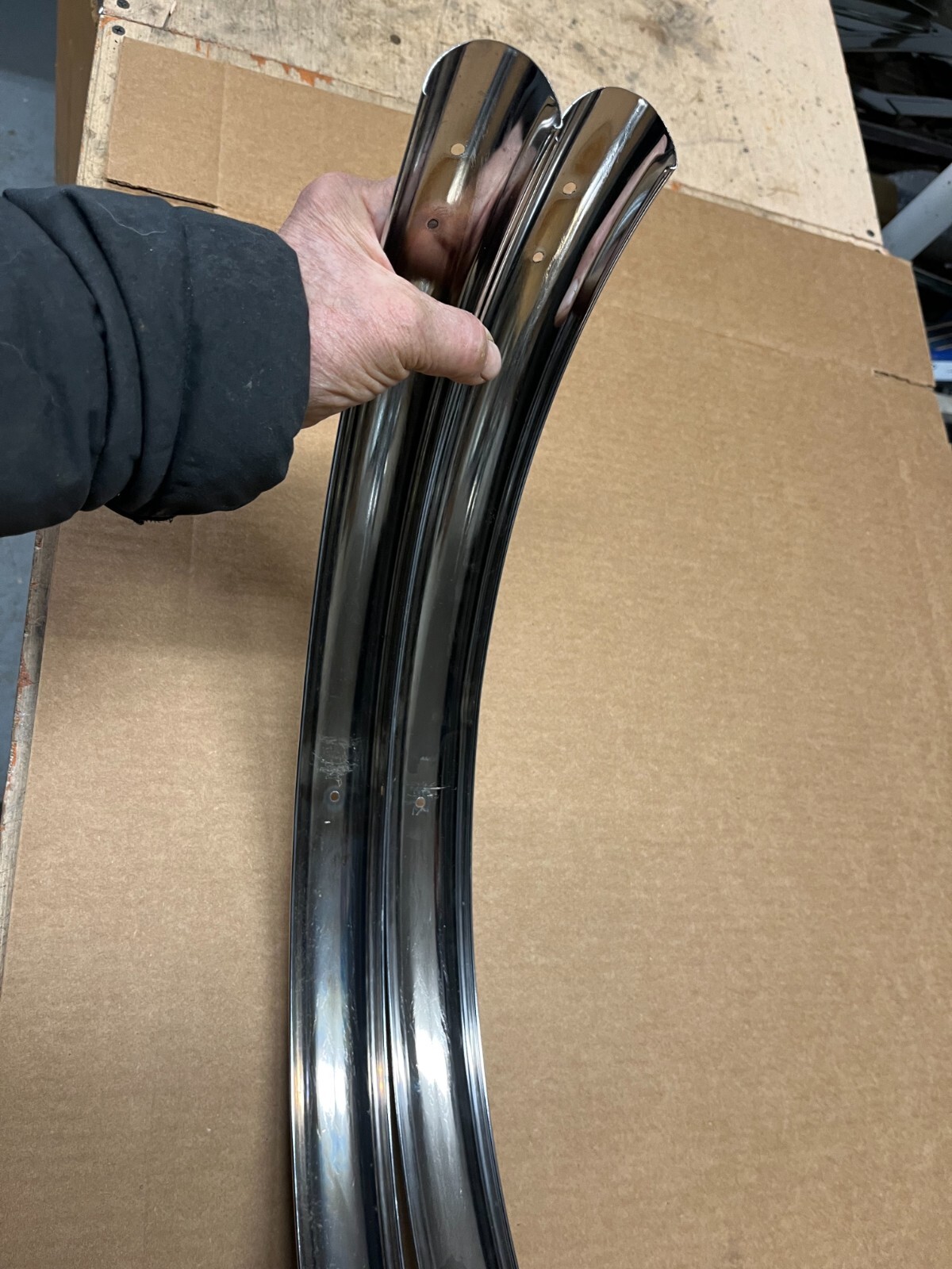 SALE! 2 NOS 20" Bicycle Lightweight Chrome Rear Fenders Buggy 3 Wheeler Cart 
