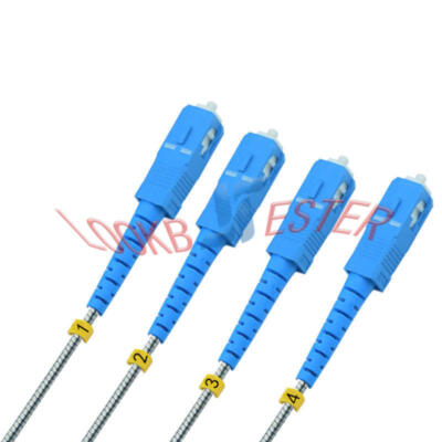 1PCS 150M Field Outdoor LC-SC UPC 4 Strand 9/125 SingleMode Fiber Patch Cord