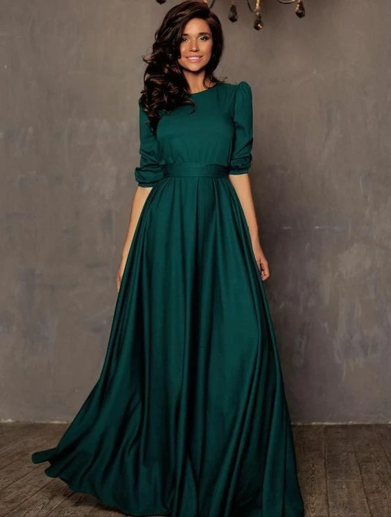 Latest Formal Wear Triple Tone Front Open Gown