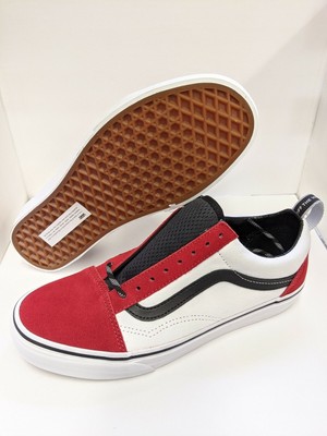 red black and white off the wall vans