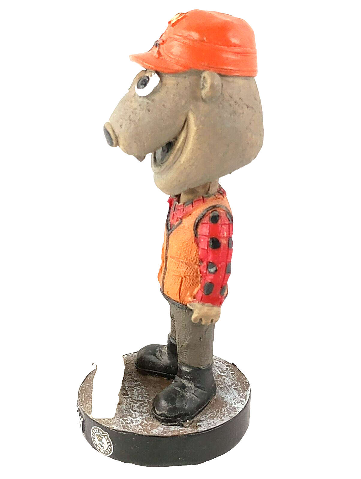 4.25" WOODY WOODCHUCK HUNTER BOBBLEHEAD Wausau Woodchucks Baseball