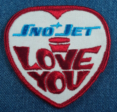 NOS 70s Original Vintage SNO JET I Love You Patch 70s Snowmobile Thunder Jet