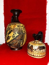 Museum copy - N. 2 anfore con manico in terracotta in stile greco con decoraz.