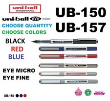 UB 150 157 CHOOSE HOW MANY Eye Fine Micro 0.7 0.5mm Pen Uni ball Blue Black Red