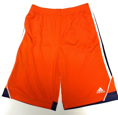 NEW Boys Kids Youth Adidas Orange Dark Grey ClimaLite Basketball Style Shorts