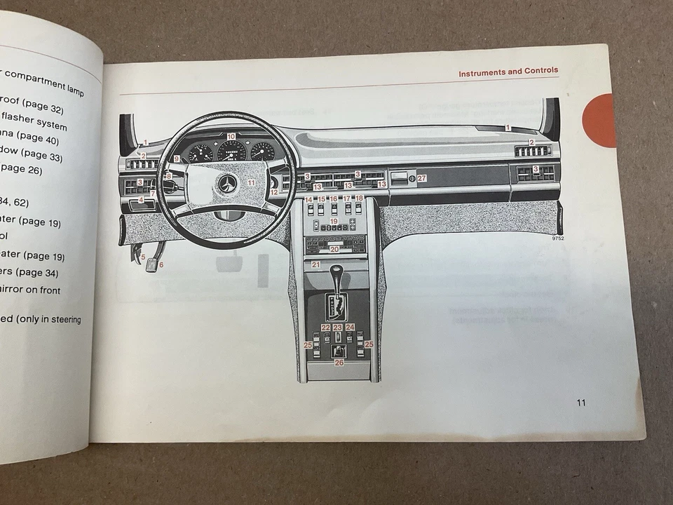 Mercedes Benz 300SD 1983 diésel manual original del propietario W126 Foto 3 de 4