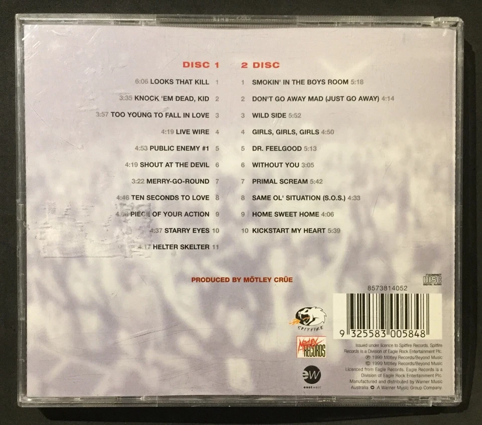 CD MOTLEY CRUE - LIVE: ENTERTAINMENT OR DEATH (2 DISCOS) EXCELENTE ESTADO Foto 2 de 2