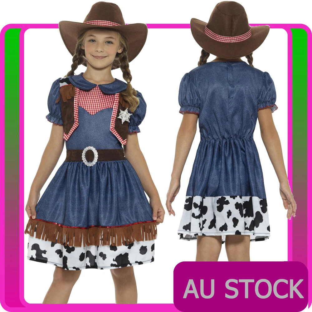 Costume Bambina Far West Cow Girl Texas Tg 5/12A