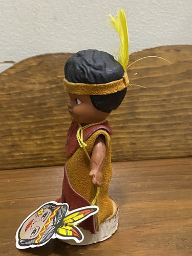 Vintage Indien Art Eskimo Native American Doll 4.5" Tall - Picture 6 of 9