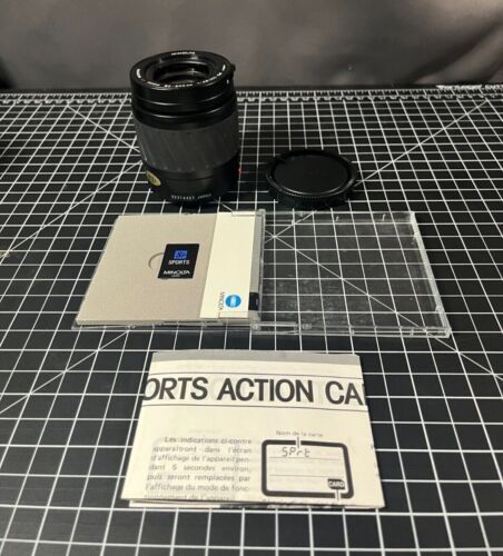 Minolta Maxxum AF Zoom Lens 80-200mm 1:45-5.6 Untested with Sport Action Card  - Afbeelding 1 van 10
