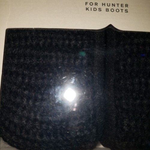 Kids Half Cardigan Knitted Cuff Boot Socks In Black By Hunter Boots Size M New - Picture 3 of 4