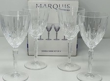 Juego de 4 copas de vino espumoso Marquis by Waterford hechas en Italia en caja