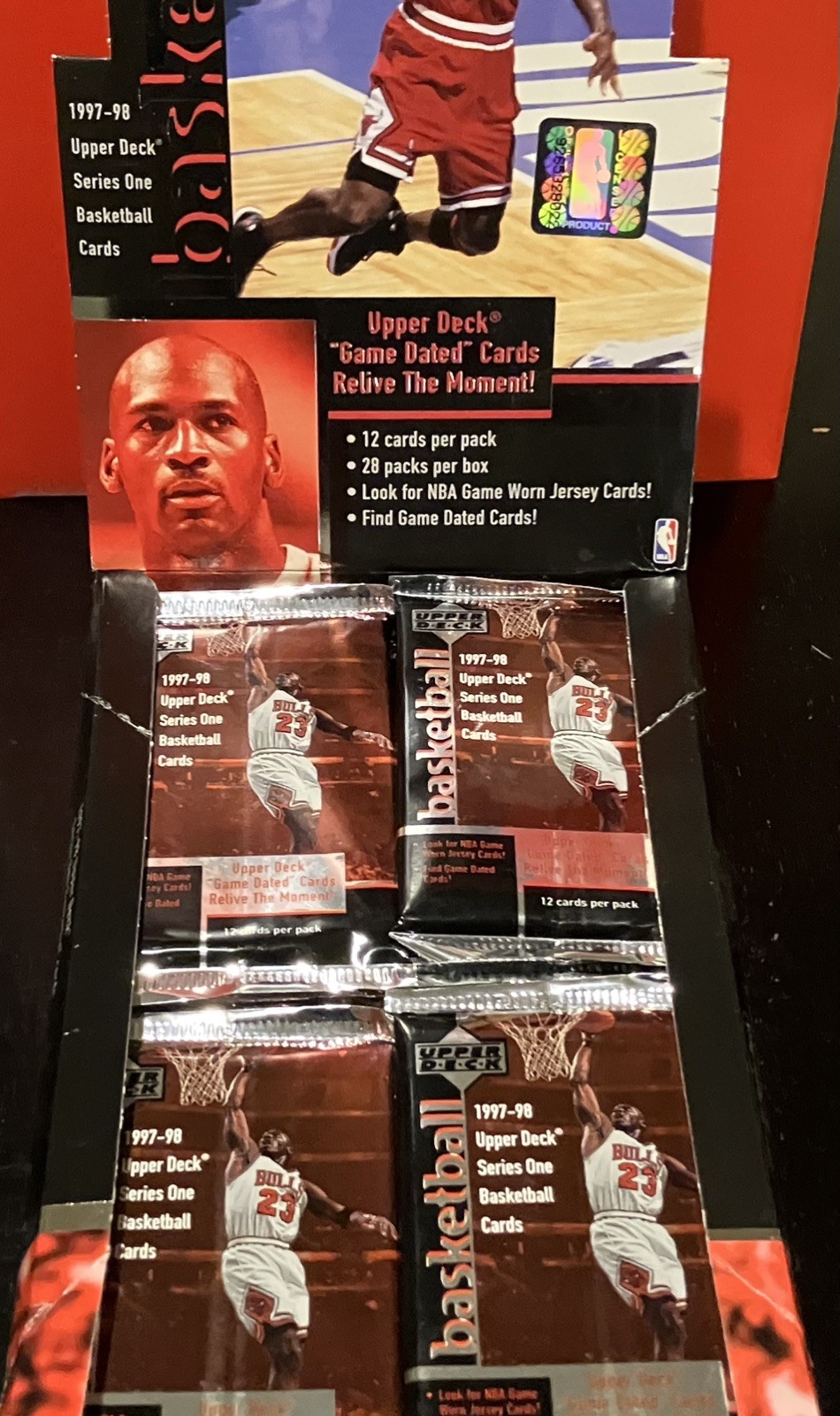Vintage Sealed Pack 1997-98 Upper Deck Series One NBA Basketball Cards Unopened
