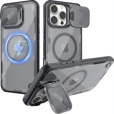Nillkin Flip Metal Cover Camera Degradable Transparent Case For iPhone16 Pro Max