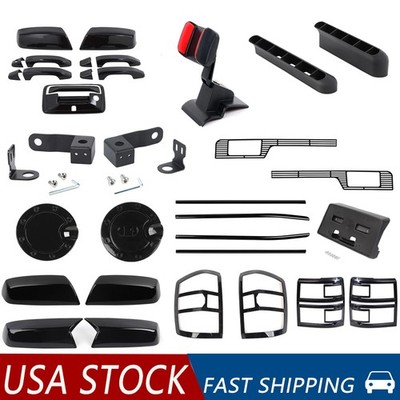 Black Exterior Trim Cover Decor For Chevy Silverado Sierra 2014-18 Accessories