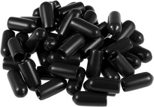 50Pcs Rubber End Caps 6Mm 1/4 Inch ID Vinyl round Tube Bolt Cap Cover Screw Thr