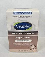 Cetaphil Healthy Renew Night Cream Purified Peptides 1.7 oz / 48g New