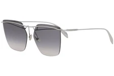 Alexander McQueen Edge AM0144S AM/0144/S 003 Ruthenium Square Sunglasses 59mm