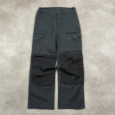 Dickies Cargo Trousers Mens 30" Workwear Double Knee Pants, Black