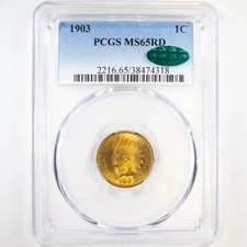 1903 1C PCGS/CAC MS65RD - Indian Cent - Desirable in Red