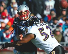 Ray Lewis Autographed Baltimore Ravens 8x10 Photo with COA/Matching Hologram