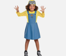 Bob Classic Minions Despicable Me Girls Dress Up Halloween Child Minion Costume