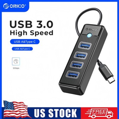 ORICO 4 Ports USB3.0 Type C HUB 5Gbps High Speed Splitter OTG Adapter