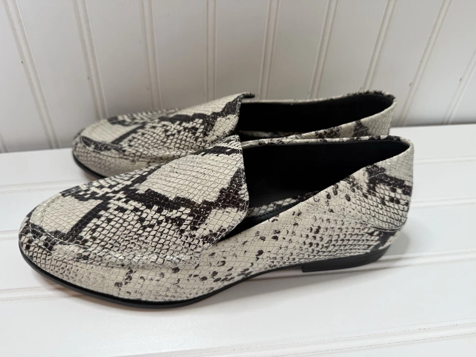 Mocassim Vince Camuto Jendeya Python cobra sapatos baixos femininos 8 NOVO sem caixa. 1015 - Imagem 3 de 4