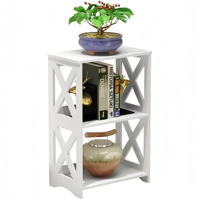 White Small Bedside Table Drawer Cabinet Side End Table Nightstand Storage Shelf