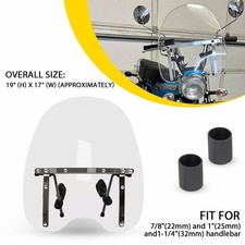 Large Clear Windshield 19"x 17" For Honda Magna Shadow Harley Yamaha Kawasaki