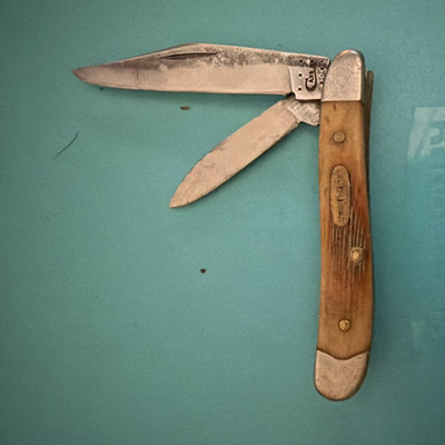 Case XX 101 2-Blade Slipjoint Plain Clip Point Pocketknife Brown Bone Handle