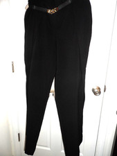 NWT Women's Black Anne Klein Dress Pants High Waist Wide Leg size 8