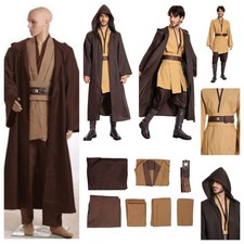 Jedi Knight Mens Brown Costume Anakin skywalker Halloween party cosplay suit