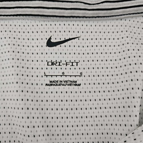 NIKE Dri-Fit Long Sleeve Golf Shirt Mens Size L 1/4 Zip Stripes Black/white - Picture 5 of 11