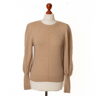 Damen BA&SH Pullover Beige 71% Wolle 29% Yak Größe 1 XS/S  13531