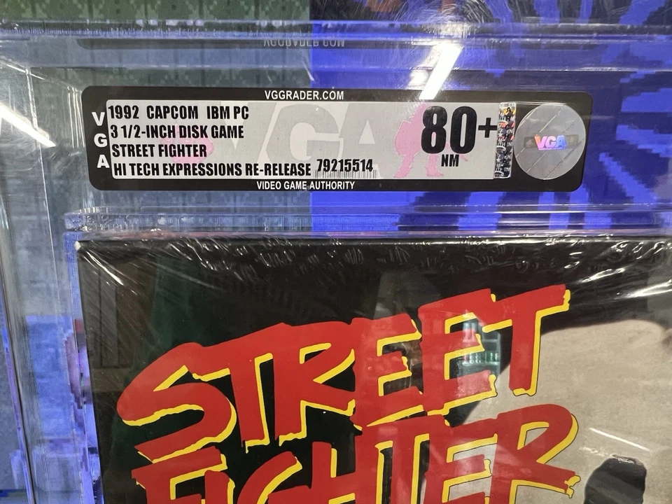 1992 IBM PC Street Fighter Graded VGA 80 NM+ Capcom Big Box NEW - Ken/Ryu Debut - Image 2 of 4