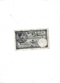 BELGIUM 5 FRANCS 1923
