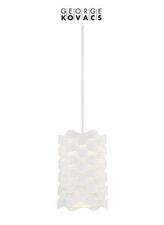 George Kovacs Coastal Current 9” LED Mini Pendant, P1301-655-L  - Sand White