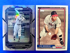 Lou Boudreau 2023 Panini Prizm Silver Prizm & 2017 Topps Archives - Indians