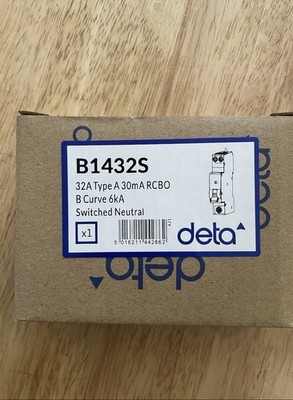   30 x RCBO Stromkreisschutz - B1432S - 32a 30mA Typ B Klasse A Deta