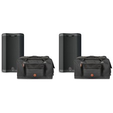 Harbinger VARI V3412 12" Powered Speakers Package w/Avenue II Road Runner Bags