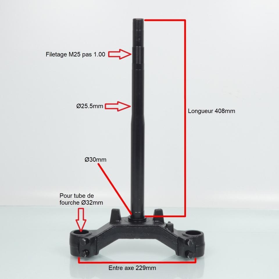 Té de fourche Buzzetti de haute précision pour Yamaha Majesty 125 - 2