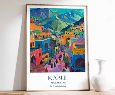 9_Kabul Print, Kabul Travel Poster, Afghanistan Poster, Islamic Decor, Middle Ea